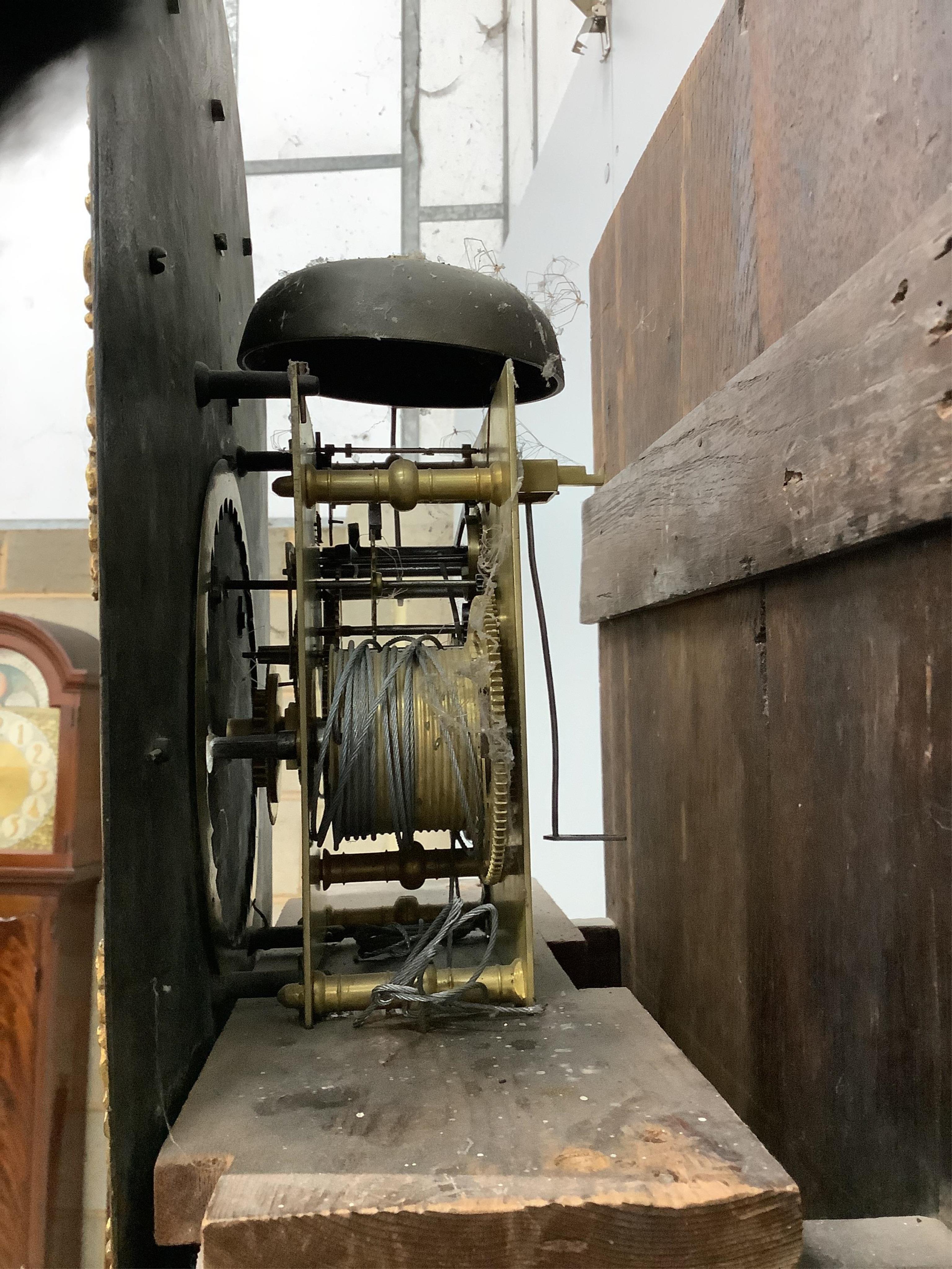 James Inglish, London, a George III mahogany eight day longcase clock, height 206cm. Condition - fair but case reduced